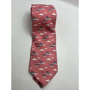 Vineyard Vines Men's Pink Fisherman Silk Neck Tie